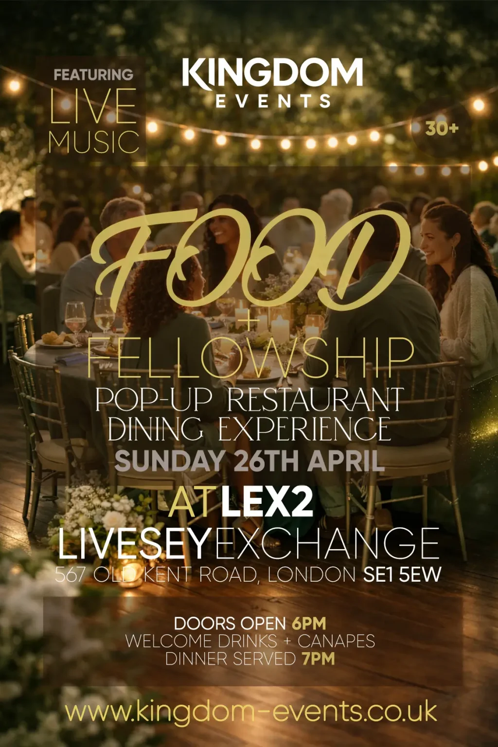 Food & Fellowship | Pop-Up Restaurant Dining Experience
